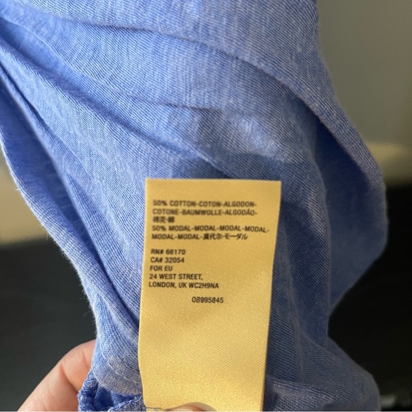 Anthropologie Light Blue Twist Detail Tee - Picture 5 of 6